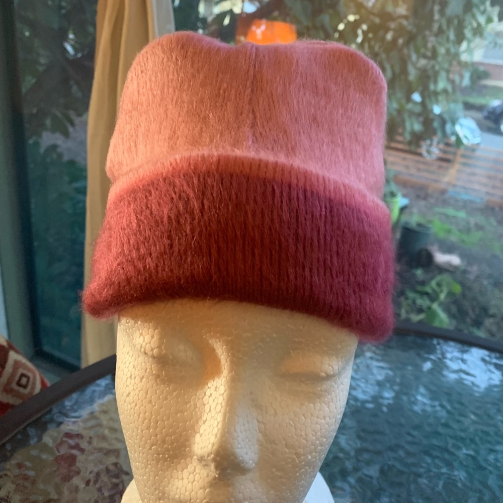 Fuchsia Dark Dusty Rose & Light Dusty Rose Pink Beanie Cap Hat Brand New Soft